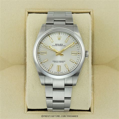 silver men's rolex|Rolex oyster perpetual 41mm silver.